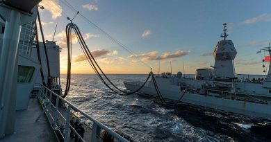 HMAS Supply conducts her first replenishment at sea with HMAS Anzac, while sailing in the East Australia Exercise Area. Story by Acting Sub Lieutenant Jack Meadows. Photo by Able Seaman Jarryd Capper.