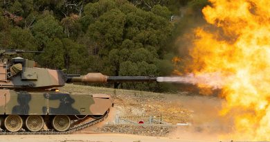 An Australian Army M1A1 Abrams main battle tank fires its 120mm cannon during a live-fire serial for the Coral-Balmoral Cup at Puckapunyal Military Area. Story by Captain Thomas Kaye. Photos by Corporal Johnny Huang.