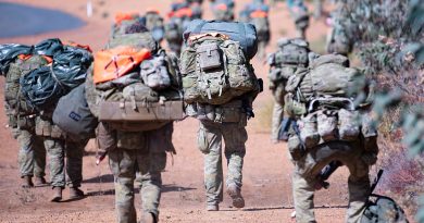 ADF candidates march with heavy loads during the 2024 Special Forces Common Selection Course. Story and photos by Major Roger Brennan.