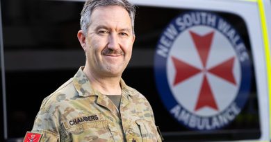 Australian Army Colonel Anthony Chambers from 2nd Health Brigade, at St Vincent’s Hospital Sydney, NSW. Photo by Corporal Johnny Huang.
