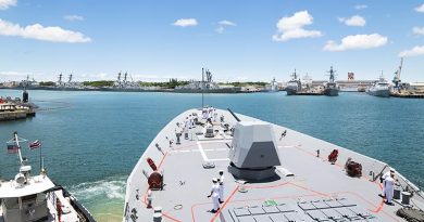 HMAS Sydney arrives in Joint Base Pearl Harbor-Hickam, Hawaii in preparation for Rim of the Pacific 2024. Photo by Leading Seaman Daniel Goodman.