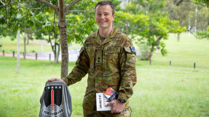 Australian Army officer Lieutenant Colonel Owain Griffiths is one of five Australian Army personnel posted to the United States Army's 3rd Multi-Domain Task Force from mid-2024. Story by Lieutenant Colonel Carrie Robards.