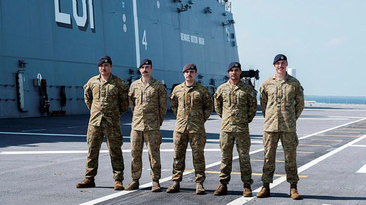 Australian Amphibious Force members, Privates Jaguar Nibreda, Matthew Price, Jarrod Roughley, Jack Vaysset and Jack Thompson, rescued swimmers in distress at Berry Springs, NT. Story by Lieutenant Angela Faulkner.
