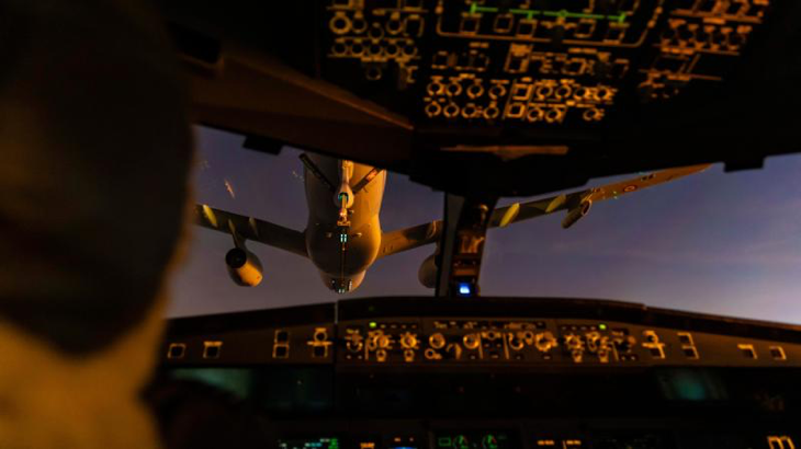 A RAAF KC-30A multi-role tanker transport (MRTT) pilot's view of a French Airbus A330 MRTT as they attempt to connect for air-to-air refuelling during Exercise Pitch Black 24. Story by Flight Lieutenant Greg Hinks. Photos by Leading Aircraftwoman Taylor Anderson.