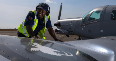 Papua New Guinea Defence Force (PNGDF) Aircraft Engineer Joshua Magun, of Air Transport Wing, inspects a PNGDF PAC P-750XL prior to a sortie during Exercise Pitch Black. Story by Flight Lieutenant Matthew Edwards. Photos by Sergeant David Gibbs.