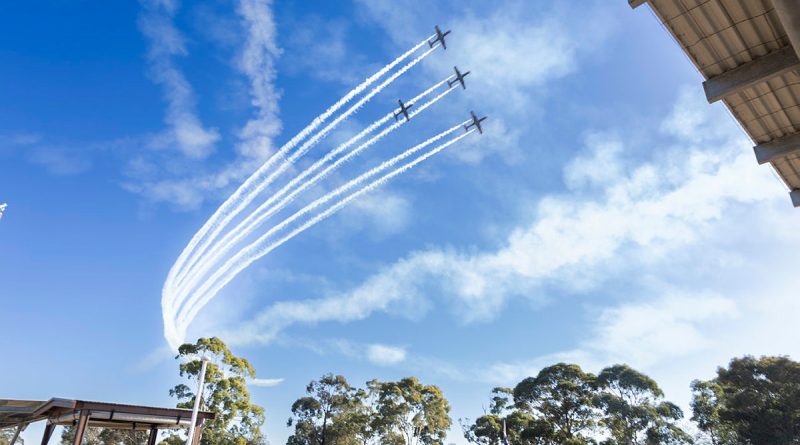 Pilatus PC-21 aircraft perform a display for No.1 Flying Training School Intermediate Pilots’ Course graduation at RAAF East Sale. Story by Flight Lieutenant Lily Lancaster. Photos by Sergeant Rodney Welch.