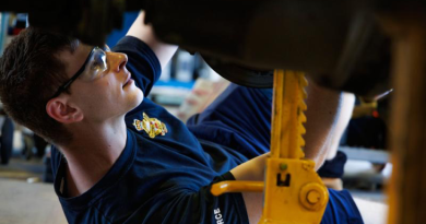 Leading Aircraftman Ryan Anderson, a ground support equipment technician in the mechanical equipment operations maintenance section workshop at RAAF Base Amberley. Story by Flight Lieutenant Felicity Abraham. Photos by Leading Aircraftwoman Taylor Anderson.