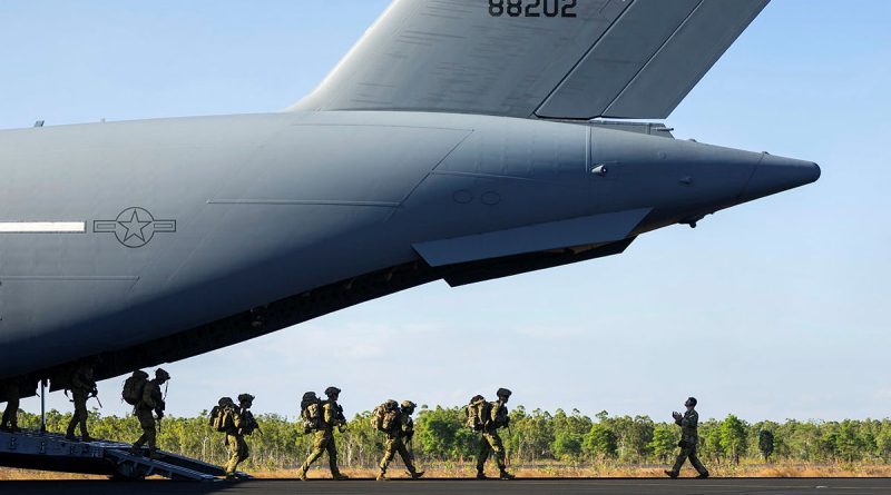 Army soldiers from the 7th Brigade arrive at RAAF Base Scherger in Weipa, North Queensland, during Exercise Diamond Trident 2024. Story by Major Martin Hadley. Photos by Captain Thomas Kaye.