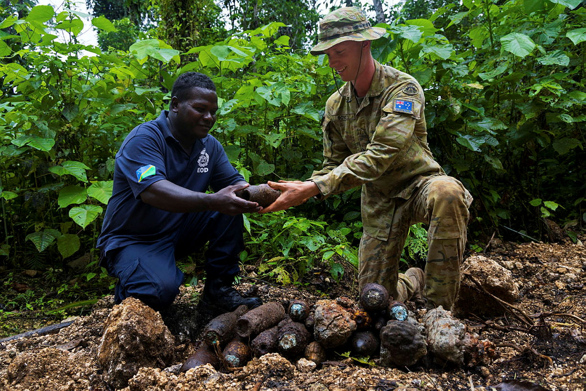 Soldier gets a blast from reaching his goal in Solomons - CONTACT magazine