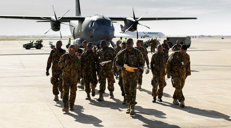 PNG Defence Force members arrive in Townsville for Exercise Kumul Exchange. Story by Captain Brittany Evans. Photo by Lance Corporal Riley Blennerhassett.