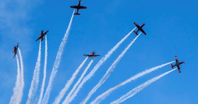 The Roulettes break away during their display at the Mildura Airshow. Story and phots by Flight Lieutenant Greg Hinks.