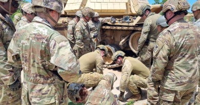 Australian sappers from 3rd Combat Engineer Regiment and the School of Armour learn maintenance and operation of the armoured breaching vehicle during the Combat Engineer Heavy Track Course in Missouri. Story by Corporal Jacob Joseph.