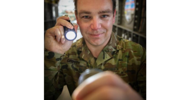 Army soldier Corporal Shannon Griffith at the Rotary Wing Aircraft Maintenance School at Oakey, Queensland. Story. y By Captain Tadek Markowski. Photo by Bradley Richardson.