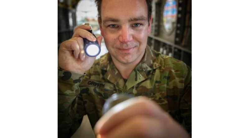 Army soldier Corporal Shannon Griffith at the Rotary Wing Aircraft Maintenance School at Oakey, Queensland. Story. y By Captain Tadek Markowski. Photo by Bradley Richardson.