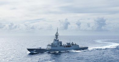 HMAS Sydney conducts Officer of the Watch manoeuvres during Exercise Pacific Dragon 2024. Photo by Leading Seaman Daniel Goodman.