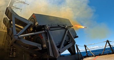 HMAS Sydney fires Royal Australian Navy’s first Naval Strike Missile during a SINKEX off the coast of Oahu, Hawaii as a part of Exercise Rim of the Pacific (RIMPAC) 2024. Photo by Leading Seaman Daniel Goodman.