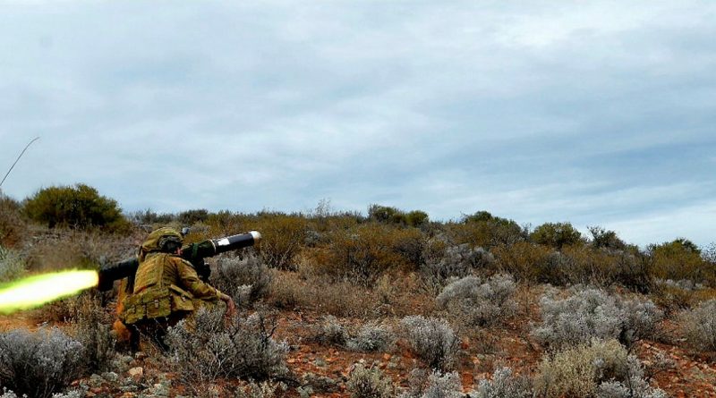 Soldiers fire a Javelin weapon system during the Direct Fire Support Weapons course. Story by Captain Adrienne Goode. Photo by Sergeant Peng Zhang.