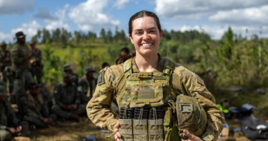 Lieutenant Lara Hamblin on Exercise Cartwheel as the officer in command of demolitions, Nasouri Highlands, Fiji. Story and photos by Captain Annie Richardson.