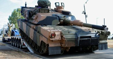 A newly acquired M1A2 Abrams main battle tank arrives at Lavarack Barracks in Townsville. Story by Captain Brittany Evans. Photos by Corporal Guy Sadler.