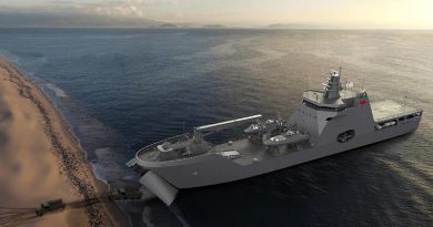 Landing Ship Transport 100 (LST100) concept. Supplied by Damen Shipyards Group.