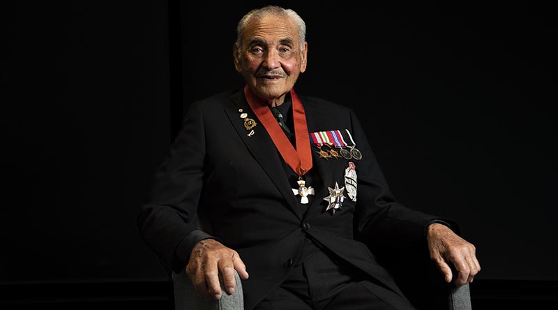 Sir Robert ‘Bom’ Gillies on the day of his investiture as a Knight Companion of the New Zealand Order of Merit in 2022. Photo supplied by NZDF.