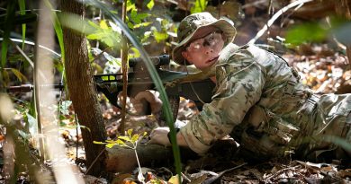 US soldier Private Isaac Davis participates in a visual tracking course at Tully. Story and photos by Corporal Luke Bellman.