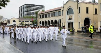 HMAS Canberra personnel conduct a freedom-of-entry parade through Canberra. Story by Lieutenant Jonathan Wills. Photo by Leading Seaman Jarrod Mulvihill.