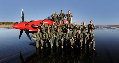 Number 277 Phase 2 ADF Intermediate Pilots’ Course members assemble on the flight line with a Pilatus PC-21 aircraft at RAAF Base Pearce, WA, ahead of their graduation. Story by Stephanie Hallen. Photos by Chris Kershaw.