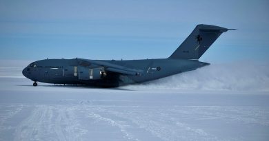 A C-17A Globemaster III from 36 Squadron lands at Wilkins Aerodrome, Antarctica, near Casey Station. Story by Corporal Jacob Joseph.