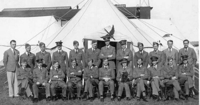 Members of the Royal Air Force's (RAF) 601 Squadron with the Flying Sword overhead at a summer camp at RAF Lympne in 1937. Story by Flight Lieutenant Imogen Lunny. Photos courtesy of Royal Air Force Museum.