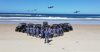 Participants of the first Air Force Test Ranges Squadron Defence Remote Pilot Licence Course, conducted at Evans Head, NSW, and led by Squadron Leader Martin Young. Story by Corporal Steven Lawton. Photo by Corporal David Martin.