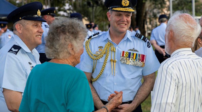 Chief of Air Force, Air Marshal Stephen Chappell, speaks with guests at the Bombing of Darwin memorial unveiling at RAAF Base Darwin. Story by Flight Lieutenant Kayla Walliss. Photos by Leading Aircraftman Campbell Latch.