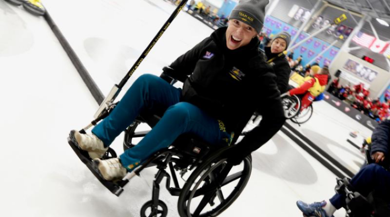 SGT Emily Leahy participates in the curling event at Invictus Games Vancouver Whistler 2025. Story by FLGOFF Belinda Barker.