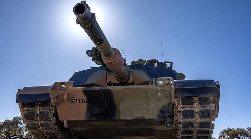 An Australian M1A2 SEP v3 main battle tank at Puckapunyal Military Area, Victoria. Photo by Corporal Michael Currie.