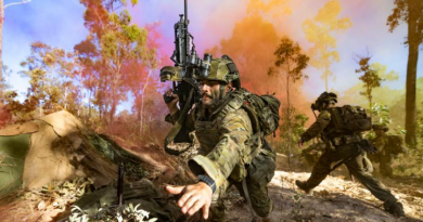 An Australian Army soldier from Battle Group Ram conducts a trench assault during the South Queensland Warfighter Exercise in preparation for Talisman Sabre. Story by Lieutenant Colonel Christopher Rickey. Photos by Corporal Johnny Huang.