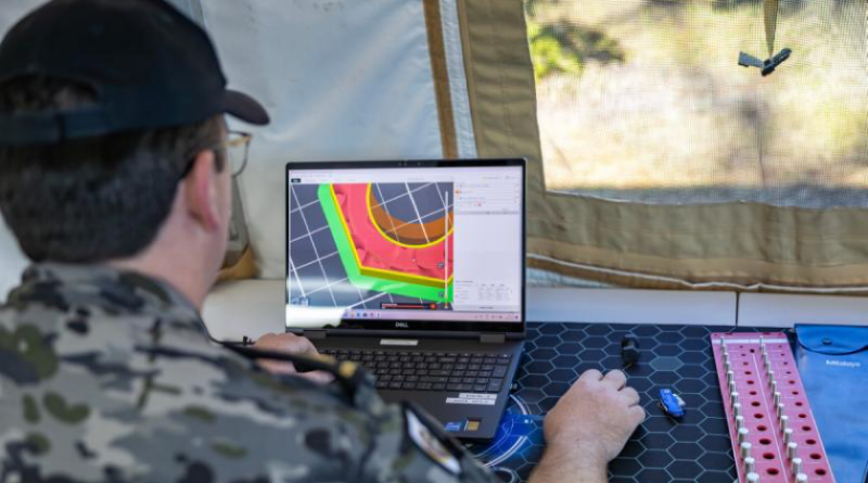 Navy marine technician Able Seaman Lachlan Hannan conducts work in the Deployable Additive Manufacturing and Repair unit near Gladstone during Exercise Talisman Sabre. Story and photos by Corporal Michael Rogers.