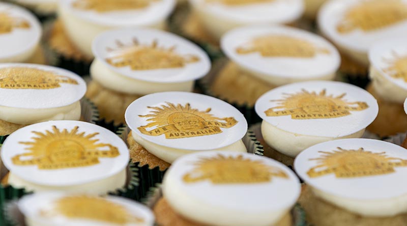Australian Army birthday cupcakes prepared for Army's 121st birthday activities at Russell Offices in Canberra on Tuesday, 01 March 2022. Photo by Corporal Sagi Biderman.