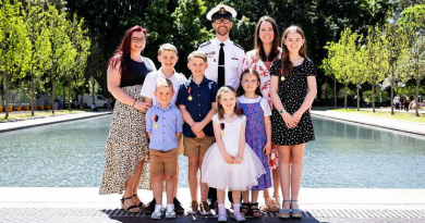 Defence family members at the Child of the ADF Medallion presentation, Hyde Park. Story by Lieutenant Marcus Middleton. Photos by Leading Seaman David Cox.