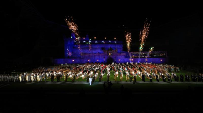 Participating members of the Royal Edinburgh Military Tattoo perform during the 2019 event in Sydney. Story by Major Carolyn Barnett. Photo: byLeading Seaman Ernesto Sanchez.