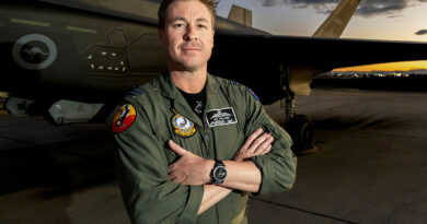 RAAF pilot Squadron Leader Anthony on the flight line at Nellis Air Force Base, United States, during Exercise Red Flag 26-1. Story by Squadron Leader Tina Turner. Photos by Leading Aircraftwoman Nell Bradbury.