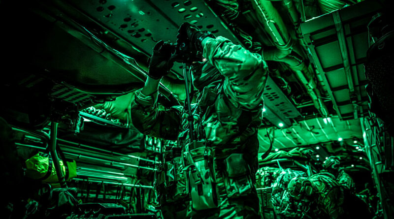 Members of 4 Squadron board a C-130J Hercules for a night time mission during Exercise Diamond Seas. Story by Flight Lieutenant Jody Blakeley. Photos by Sergeant Melina Young.