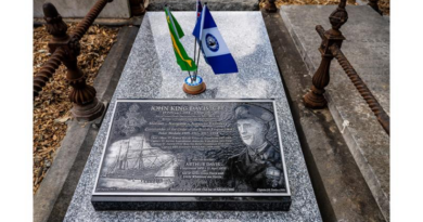 The newly installed headstone honouring Captain John King Davis at Melbourne General Cemetery. Story by Petty Officer Peyton Carey.