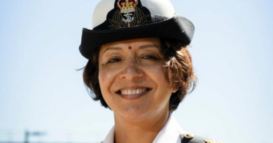 Hindu Priestess and Navy's first full-time Hindu Chaplain Kamala Sharma-Wing at HMAS Harman in the lead-up to Harmony Week. Story by Simon Paton. Photo by Kris Kerehona.