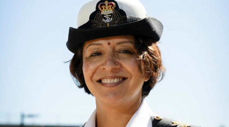 Hindu Priestess and Navy's first full-time Hindu Chaplain Kamala Sharma-Wing at HMAS Harman in the lead-up to Harmony Week. Story by Simon Paton. Photo by Kris Kerehona.