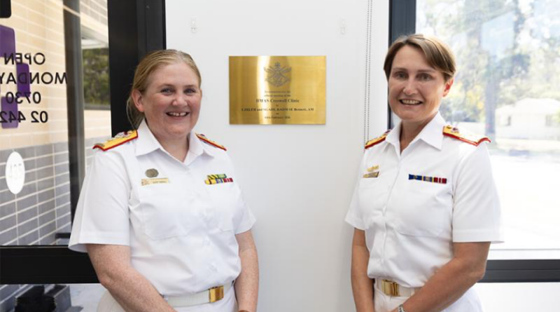 From left, Director General Garrison Health and Director General Navy Health Commodore Kate Tindall and Surgeon General of the ADF Rear Admiral Sonya Bennett at the opening of the HMAS Creswell Clinic. Story by Michelle Hoare. Photo by Leading Seaman Susan Mossop.