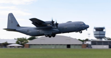 A Royal New Zealand Air Force C-130J-30 Hercules departs RAAF Base Richmond, NSW, as part of Exercise Trojan Compass. Story by Flight Lieutenant Chloe Megson. Photo by Leading Aircraftwoman Mikaela Fernlund.