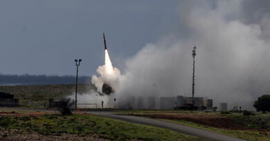The first Australian-manufactured guided multiple launch rocket system missiles are test fired at the Woomera Test Range in South Australia. Story by Corporal Michael Rogers. Photo by Andrew Green.