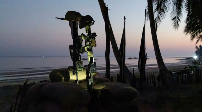 Australian Army, New Zealand Defence Force, United States Marine Corps and Armed Forces of the Philippines personnel hold an Anzac Day service during Exercise Balikatan in Aporawan, Philippines. Story by Captain Jacob Joseph. Photos by Leading Seaman Rikki-Lea Phillips.