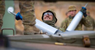 Australian Army soldiers load ammunition onto an M1A1 Abrams main battle tank during the Coral Balmoral Cup 2024 at Puckapunyal, Victoria. Photo by Corporal Johnny Huang.