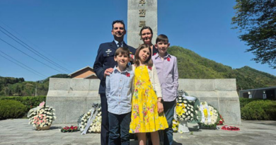 Wing Commander Patrick Bridge honours his great-uncle Private Donald Arthur Bridge in Gapeyong, South Korea, at the 75th anniversary of the Korean War Kapyong battle. Story by Squadron Leader Bel Culley.